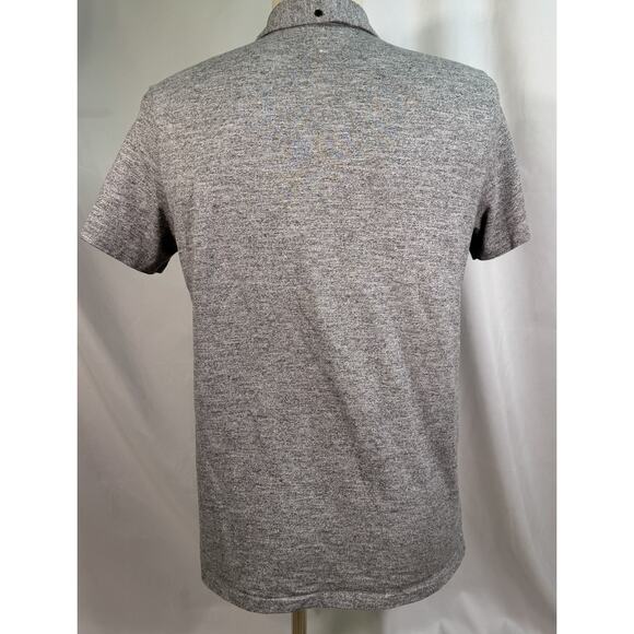 Rag & Bone Standard Issue Polo Shirt Adult XLHeather Gray rb Logo Casual - Picture 3 of 8